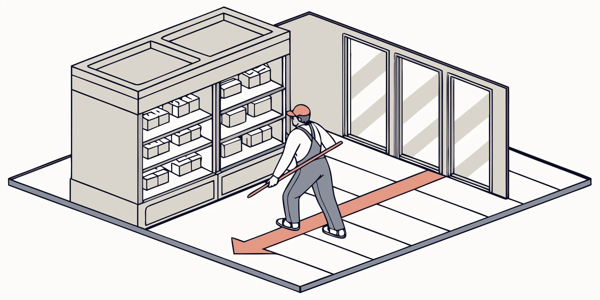 AP Installations installer applying grocery store seasonal graphics